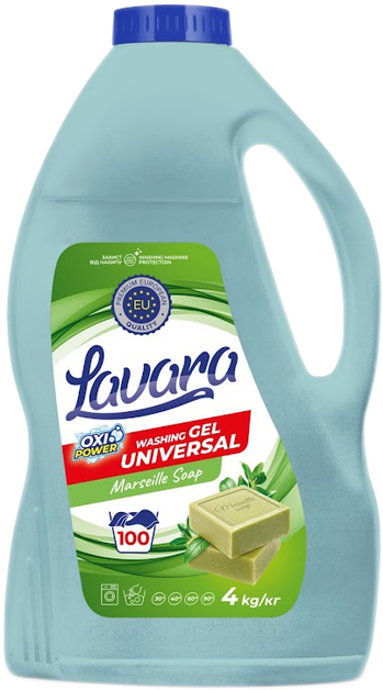 LAVARA Засіб рідкий для прання універсальний Marseille Soap 4 кг